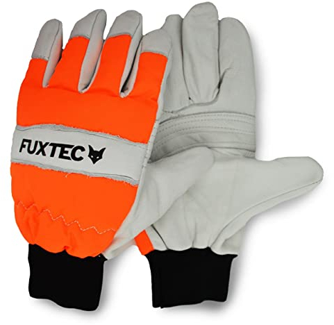 Fuxtec Schnittschutzhandschuhe Schnittschutz Forst Benzin Motorsäge (Gr. 9/M)