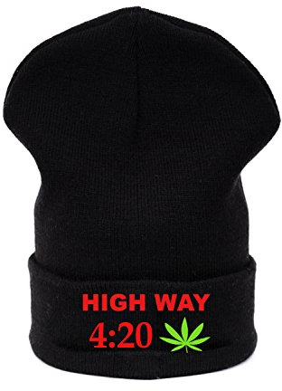 Beanie Mütze Herren Damen Canabis GANJA THC 420 I love WEED HATS