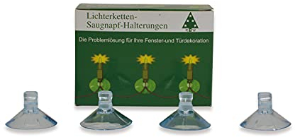 20 Saugnapf-Halterungen für Lichterketten