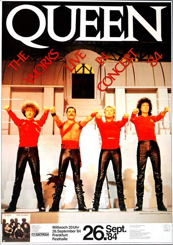 Queen - The Works Live, Frankfurt 1984 » Konzertplakat/Premium Poster | Live Konzert Veranstaltung | DIN A1 «