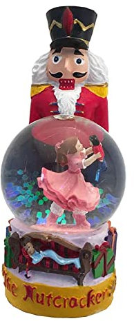 Nutcracker Ballet Gifts, Mini Snow Globe Ornament, Nutcracker Ballet Christmas Decorations of Clara and The Nutcracker, Great Holiday Home Decor, 4.5 Inches 45mm