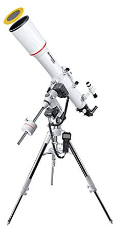 Bresser Messier Teleskop mit Montierung AR-102/1000 EXOS-2 GoTo Hexafoc | Sterne, Mond, Planeten, Deep Sky, Handyadapter, Äquatoriale Montierung, Automatische Nachführung, Edelstahlstativ