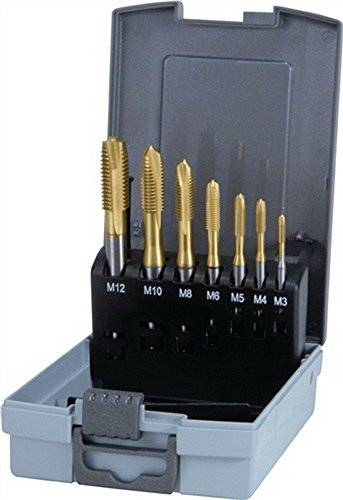 Ruko R245065RO Maschinengewindebohrer-Satz HSS in Kunststoffkassette, 7-teilig