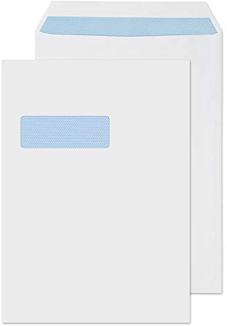 Blake Purely Everyday C4 324 x 229 mm 100 gsm Pocket Self Seal Window Envelopes (13892) White - Pack of 250