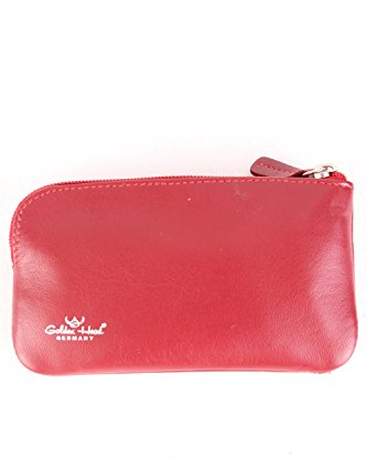 Golden Head Polo Zipped Key Case Red
