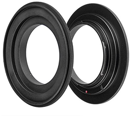 ayex Retroadapter Umkehrring Passend für Sony A-Mount 55mm Reversering Makroadapter zum umgekehrten Anschrauben eines Objektivs