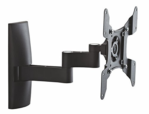 VCM Universal TV Halterung | VESA Wandhalterung | Halter Fernsehhalter flach neigbar schwenkar | Belastbarkeit bis zu 15kg - TS3 Schwarz