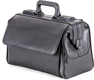Arzttasche RUSTICANA schwarz klein 2 Vortaschen