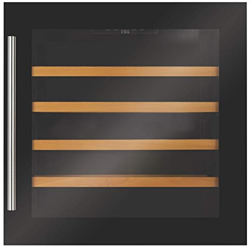 CDA FWV601BL 40 Bottle Integrated Wine Cooler Single Zone 60cm Wide 60cm Tall - Black