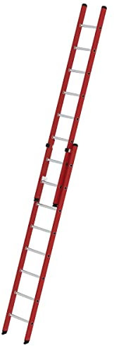 Kunststoff-Schiebe- u. Seilzugleiter, 2 x 8 Sprossen Arbeitshöhe bis ca. 5,30 m