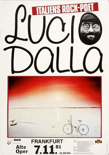Lucio Dalla - Q Disc, Frankfurt 1981 » Konzertplakat/Premium Poster | Live Konzert Veranstaltung | DIN A1 «
