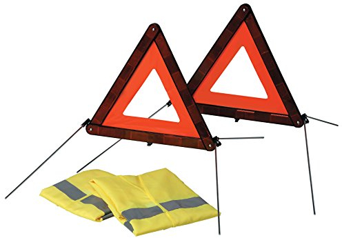S SUMEX 2707125 Kit de 2 Triángulos de Emergencia y 2 Chalecos Reflectantes Homologados