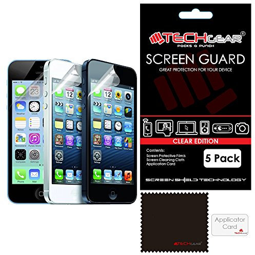 TECHGEAR LCD-Displayschutz für Apple iPhone 5S/5C/5, 5 Stück