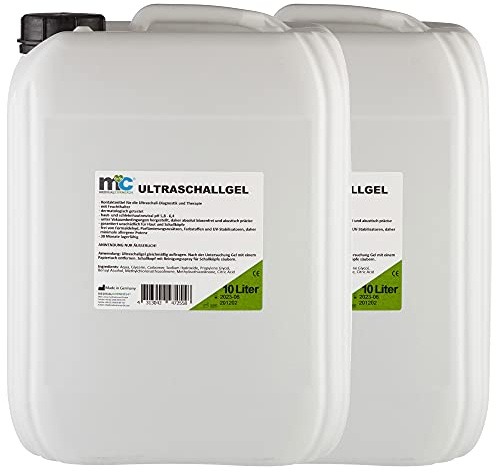 Medicalcorner24 Ultraschallgel 2x 10kg Kanister, Kontaktgel 20kg, Leitgel, Übertragungsgel