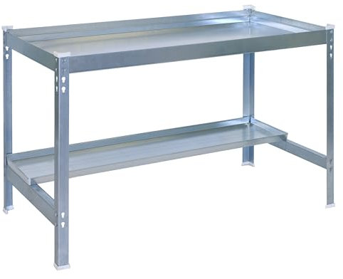 Simon Rack Table de Rempotage, 840x900x600 mm, Métallique, Table de Plantation Plateau avec rebords, Galvanisé -Simon Garden