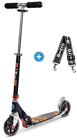 Micro SA0121 Kinderroller Speed+ Scooter in schwarz-orange