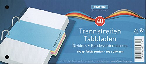 Top Trennstreifen Sortiert, 40er Pack