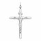 PRINS JEWELS 14 Karat 585 Gold Anhänger Kreuz Mit Jesus Weißgold Unisex (25 Millimeter)