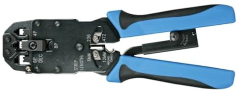 Toolland Professionelles Crimpwerkzeug für modulare Steckverbinder, für RJ45, RJ11 und mehr