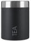 Premier Housewares Tea Canister Bote, Acero Inoxidable, Negro, H13 x W10 x D10cm