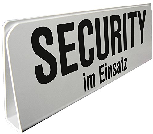 Klemmschild fuer Sonnenblende Auto - Security im Einsatz - 309506 Gr. ca. 29,5cm x 10cm x 2,5cm