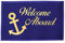 Lalizas PVC Welcome Matte, Blue with White Text