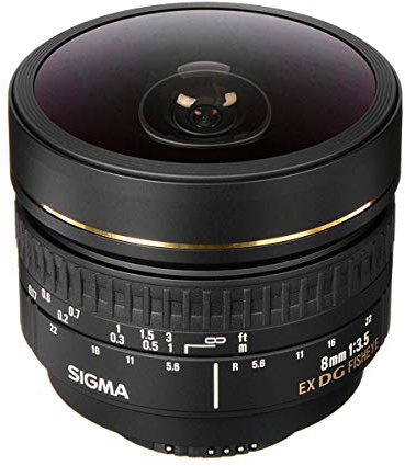 Sigma 8 mm F3,5 EX DG Zirkular Fisheye-Objektiv (Gelatinefilter) für Nikon Objektivbajonett