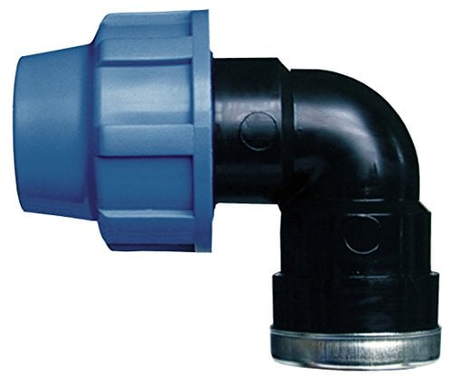 Cornat T610533 - Sistema di irrigazione angolare in polietilene, Diametro 32 mm, Filettatura Interna da 1, in Polipropilene, per Acqua Fredda