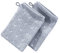 Möve Waschhandschuh 2er-Pack Quadretti Walk-Frottier Silber Größe 15x20 cm