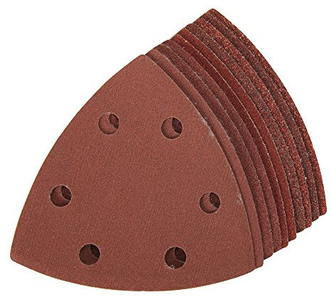 Silverline 383444 Hook and Loop Triangle Sheets 90 mm 10pce 4 x 60, 2 x 80, 120, 240G