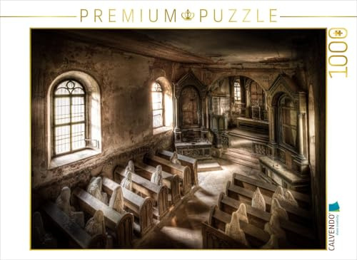 CALVENDO Puzzle Ghost Chapel - alte, verlassene Kirche in Tschechien | 1000 Teile Lege-Größe 64 x 48 cm Foto-Puzzle für glückliche Stunden