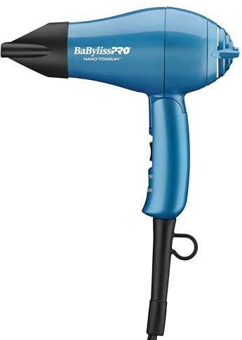 BaBylissPRO Nano Titanium Travel Dryer, Blue