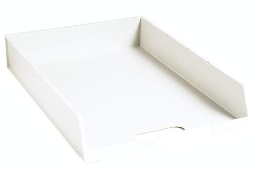 Exacompta 11013D Premium Briefablage aus Kunststoff DIN C4. Ideale Briefkörbe für Ihre Organisation. Robuste und stapelbare Ablagekörbe Blauer Engel weiß