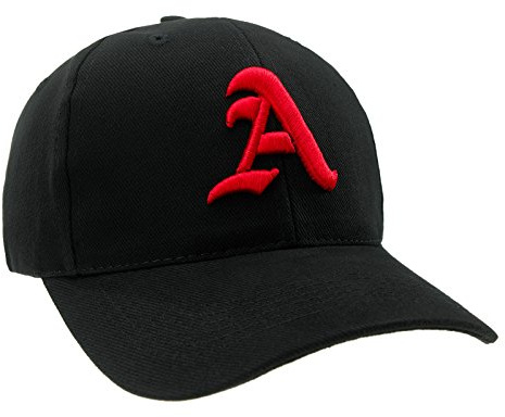 4sold 100% Cotton Unisex Damen Herren Baseball Cap Caps Gothic Letter S Hüte Mützen Snap Back Hat Hats (A Black red)