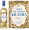 TigerMill Publishing Personalised Gold Effect Wine Labels for Any Occasion or Event, Birthday, Wedding, Engagement, Anniversary, Hen Night, Christmas, Congratulations etc (Gold/Dark Blue Type)