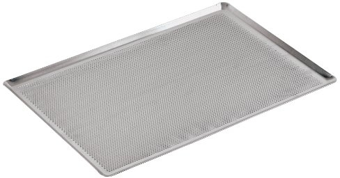Paderno 41756-60 Teglia Fondo Forato Bordi 45 Gradi, Alluminio