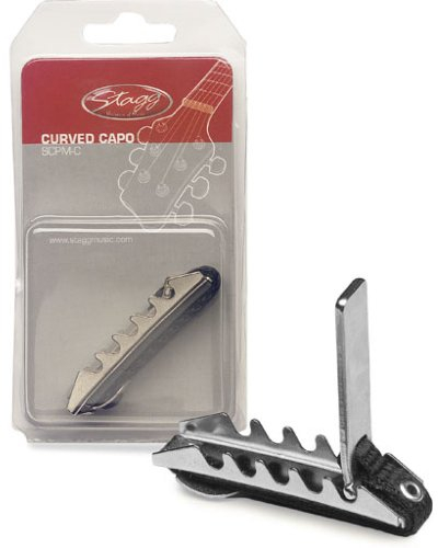 Stagg 17576 Kapodaster für Akustik/E-Gitarre (Metall mit Kipphebel)