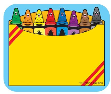 Carson DELLOSA CD-9412 Name Tags Crayon BOX-40/PK SELF-Adhesive