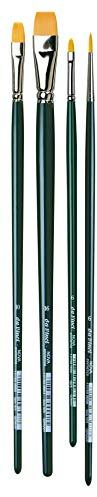 da Vinci 5378 Pinselset in einer Bambusmatte, Transparent/Orange