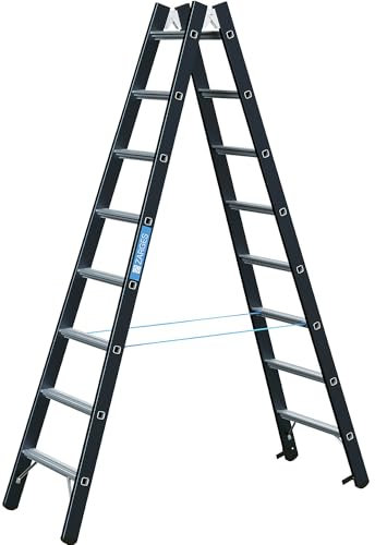 ZARGES | Schwerlast-Stehleiter | beidseitig begehbar | 2 x 8 Sprossen