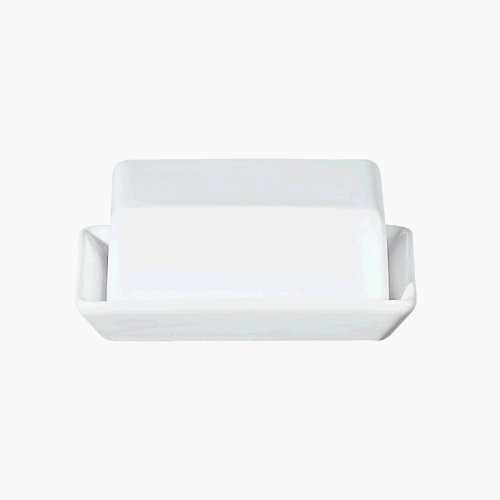 ASA 4708147 Butterdose - Grande - Keramik - weiß 16,5 x 13,5 x 7 cm