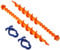 Peggy Peg – 2 Stück Schraubheringe Long 31cm – Erdschrauben für Normale bis weiche und sandige Böden – Zeltheringe ideal für Camping & Outdoor – Zeltbefestigung für Vorzelte, Sturmverspannungen etc.