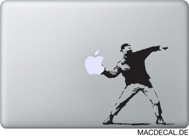 MacBook Sticker Decal Bansky Throwing Man