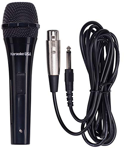 Karaoke USA M189 Professionelles dynamisches Mikrofon (abnehmbares Kabel)