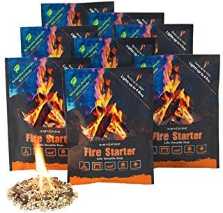 InstaFire Granulated Fire Starter, All Natural, Eco-Friendly, Lights up to 32 Total Fires in Any Weather, Awarded 2017 Fire Starter Of The Year, 8 Pk