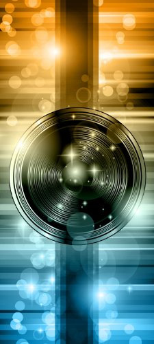 wandmotiv24 Türtapete Abstract Beat 1 TT315 90x200cm Tapete Technik bunt Sound