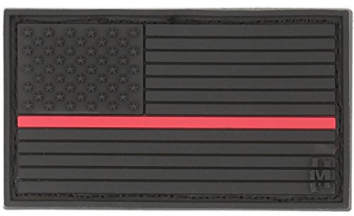 Maxpedition USA Flag Patch Small (Firefighter Thin Red Line) 2 x 1
