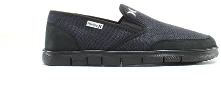 Hurley Movement Black Textile Slip On Unisex Plimsolls 10371HUR
