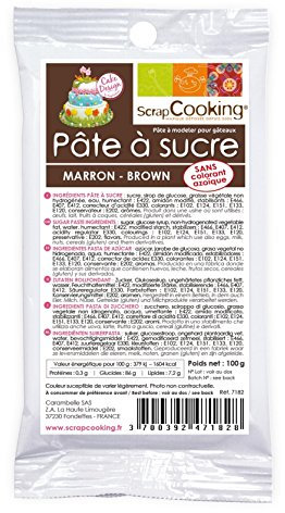 Pâte à sucre marron 100 g