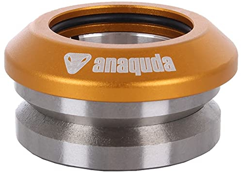 Anaquda Full Integrated Headset 1 1/8 Stunt-Scooter/BMX Steuersatz (Schwarz) (Gold)